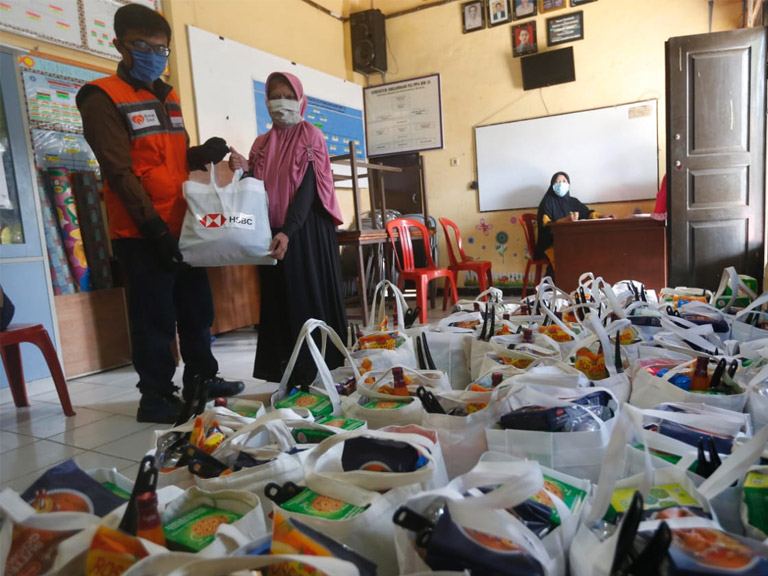 In Indonesia, HSBC helped to fund food packs