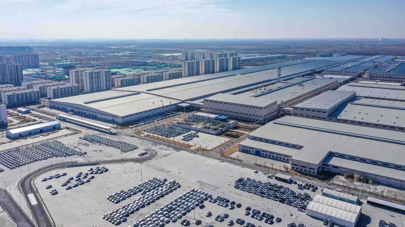 An aerial view of BYD Automobile Industrial Park in Jinan, China