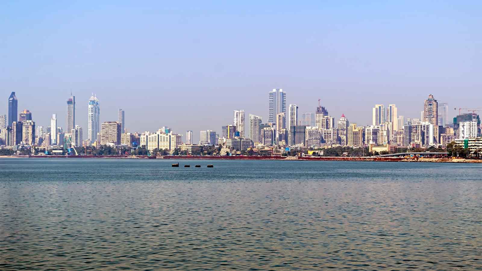 An image of the Mumbai skyline along Marine Drive