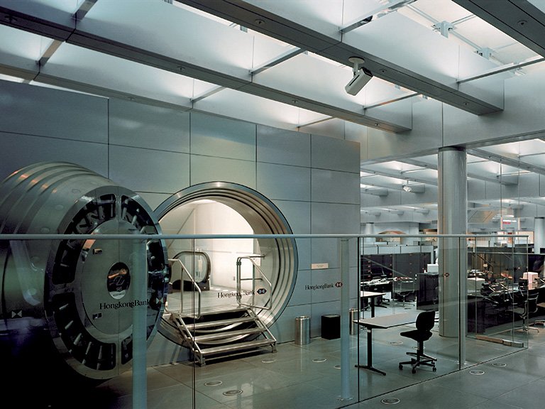 A photo of HSBC Hong Kong's vault with the door open