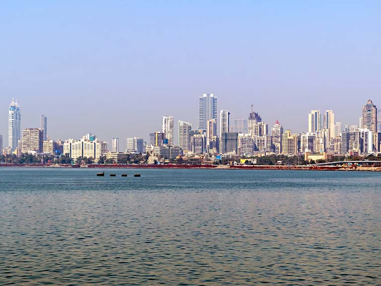 An image of the Mumbai skyline along Marine Drive