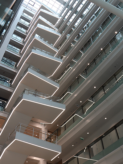 Interior of the headquarters of HSBC UK at 1 Centenary Square, Birmingham