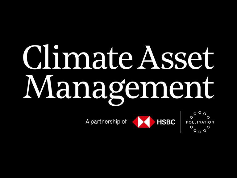 The logo for Climate Asset Management, a partnership of HSBC and Pollination